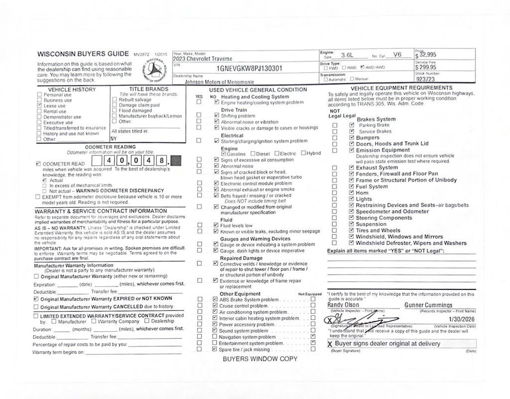 2023 Chevrolet Traverse LT Cloth