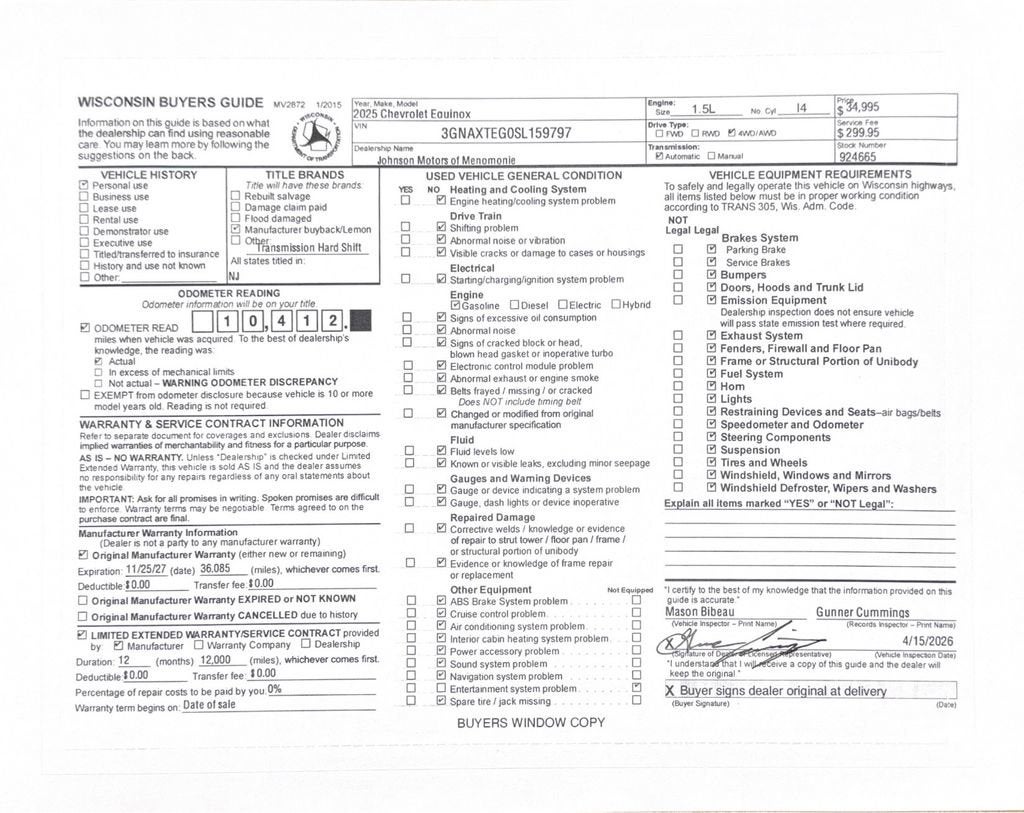 2025 Chevrolet Equinox RS