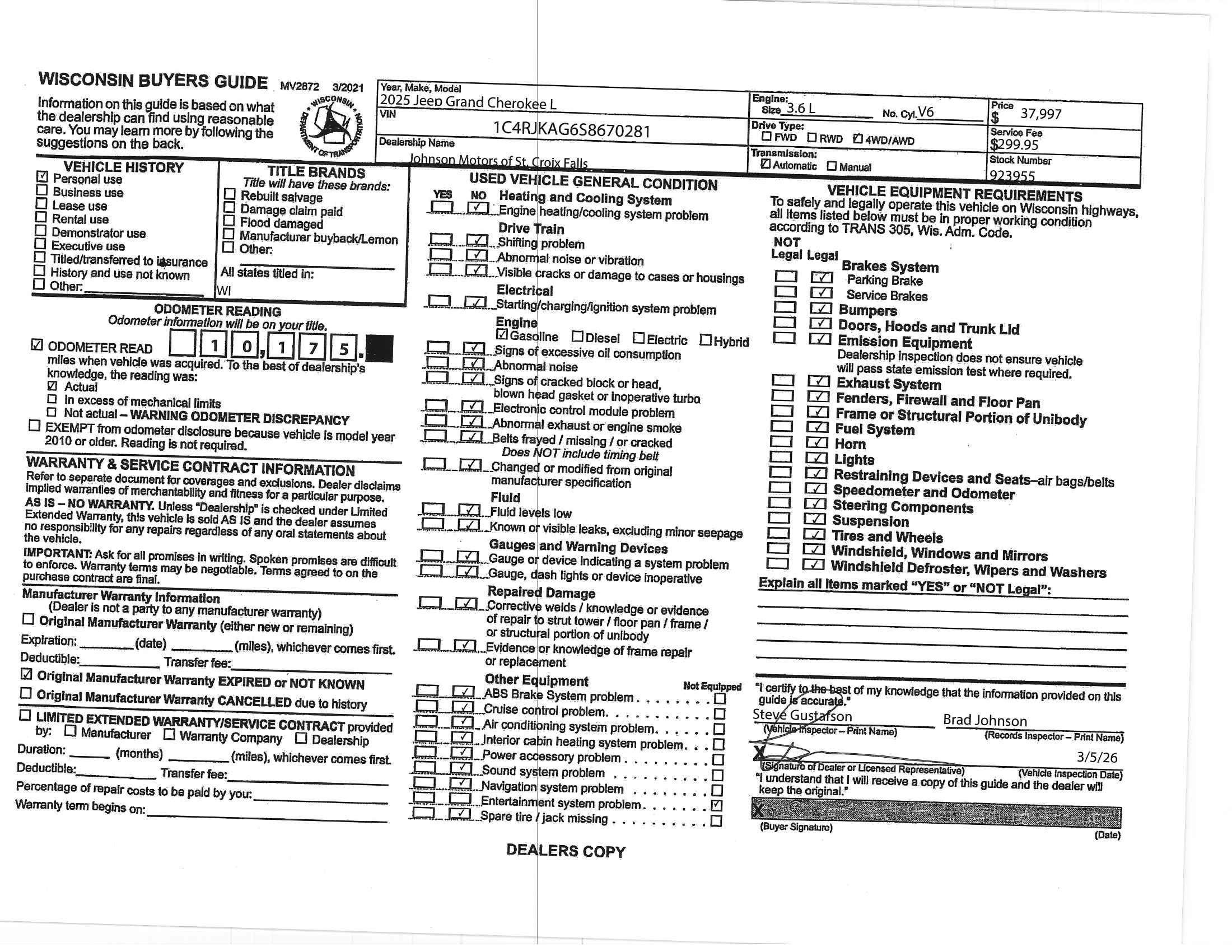 2025 Jeep Grand Cherokee L Altitude X