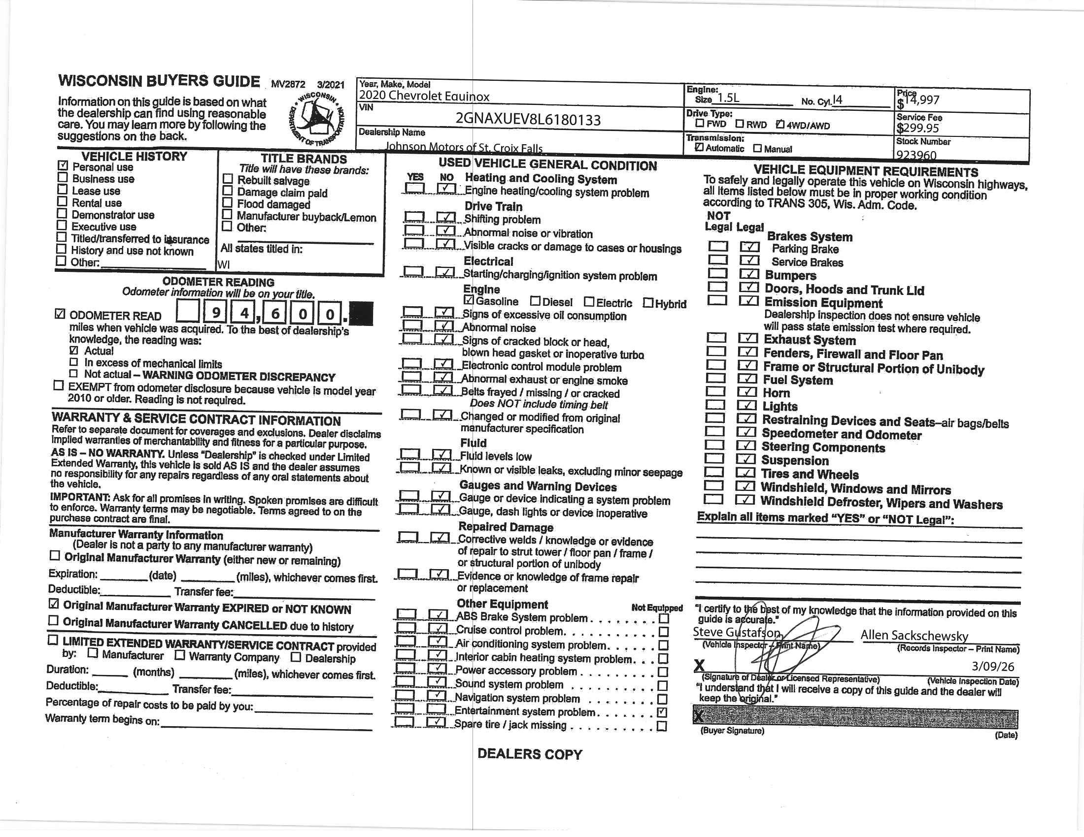 2020 Chevrolet Equinox LT