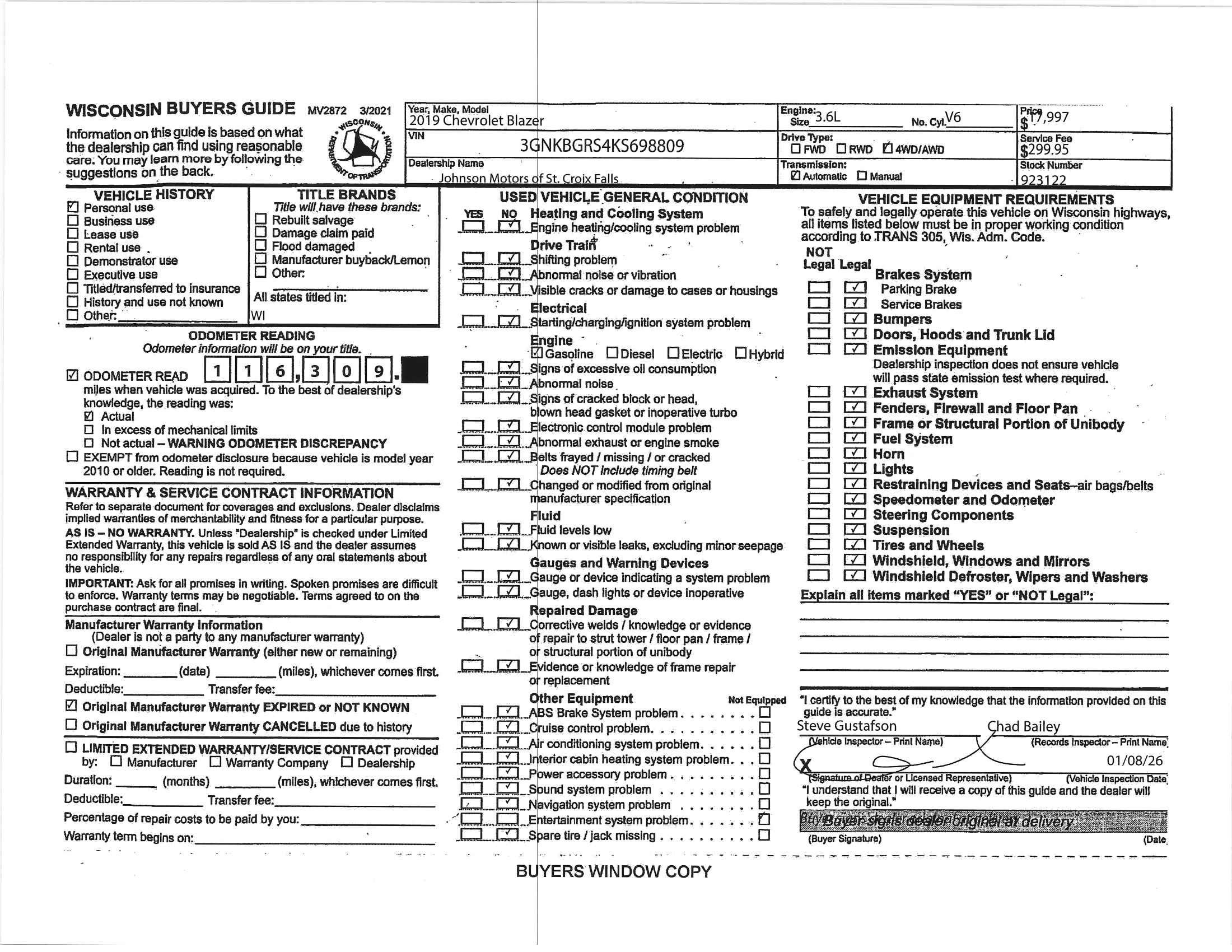 2019 Chevrolet Blazer AWD 4dr