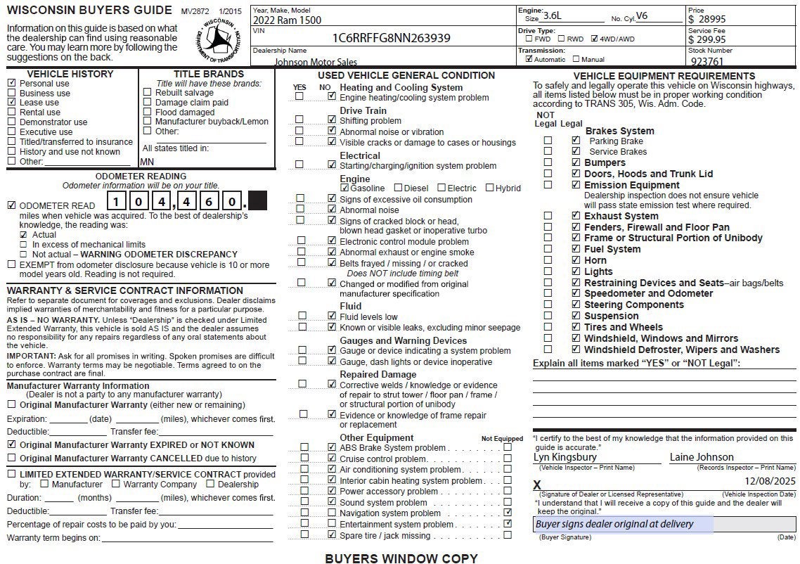 2022 RAM 1500 Big Horn