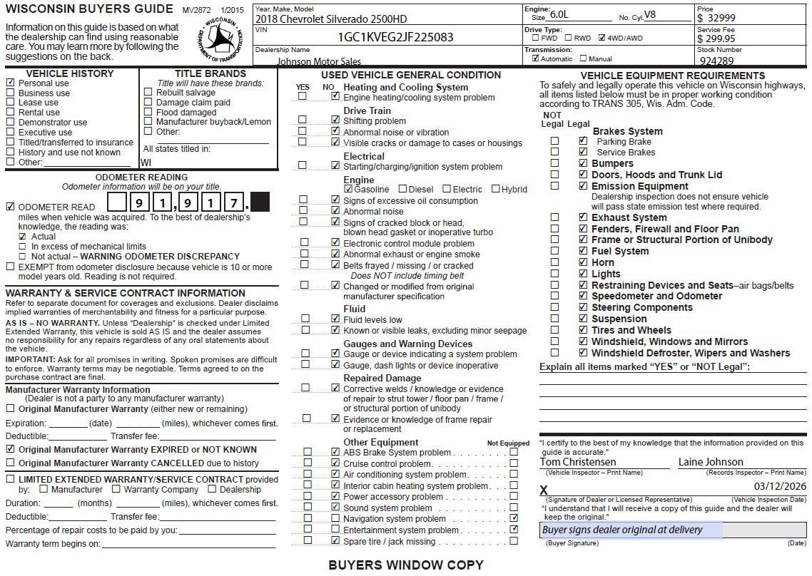 2018 Chevrolet Silverado 2500 HD LT