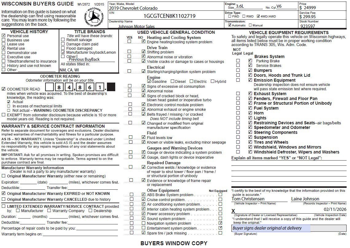 2019 Chevrolet Colorado 4WD LT