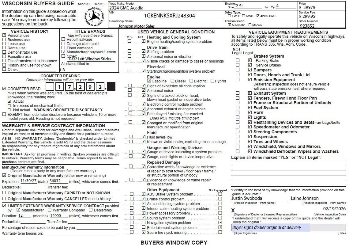 2024 GMC Acadia Elevation