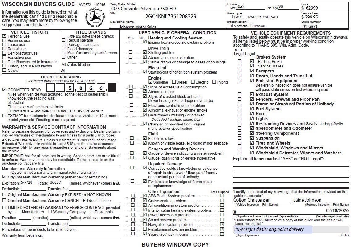 2025 Chevrolet Silverado 2500 HD LT