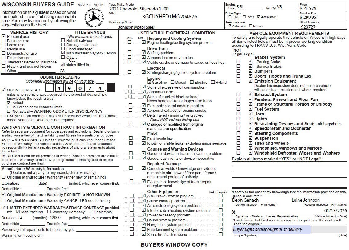 2021 Chevrolet Silverado 1500 High Country