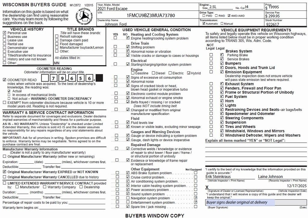 2021 Ford Escape SE Hybrid