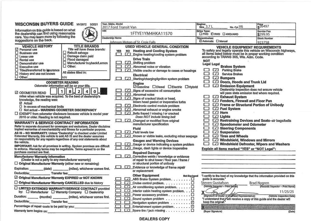 2017 Ford Transit-150 Base