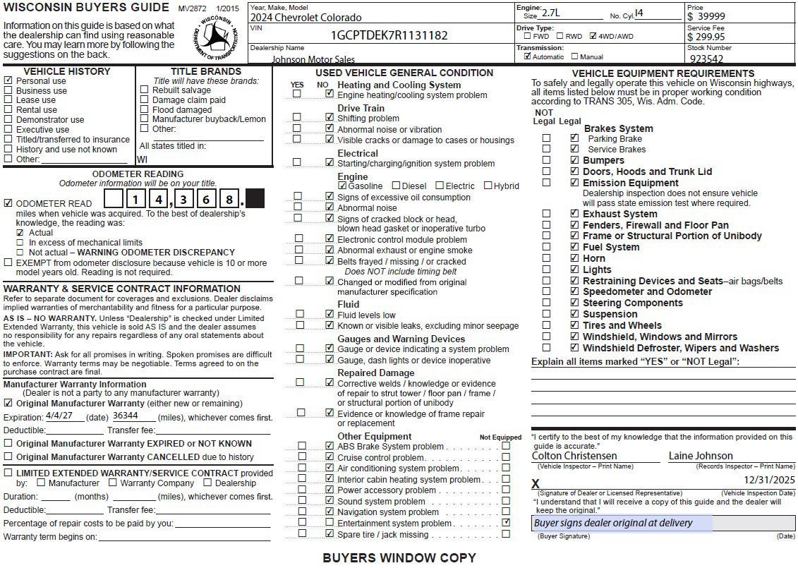 2024 Chevrolet Colorado 4WD Z71
